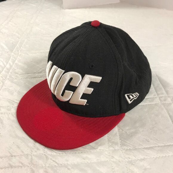 NICE 9Fifty red and black New Era snapback hat size 7 5/8 - Picture 2 of 6